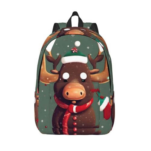 Sac à dos en toile WURTON imprimé Noël pour randonnée et travail