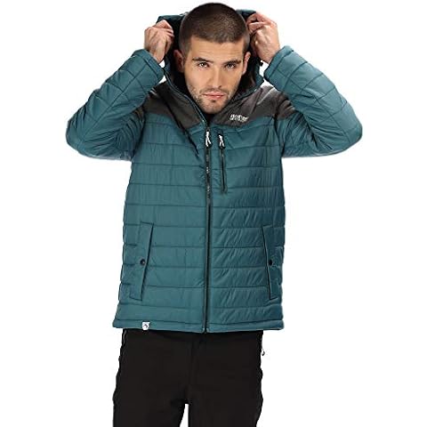 Regatta Orton Herren Daunenjacke mit Kapuze, leicht, wasserabweisend, Woll-Effekt Cover