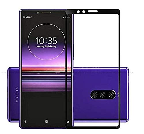 SkyTree 3D Screen Protector Full Curved Edge to Edge Protection Tempered Glass for Sony Xperia 1 6.5" J8110, J8170, J9110, J9150 - Black