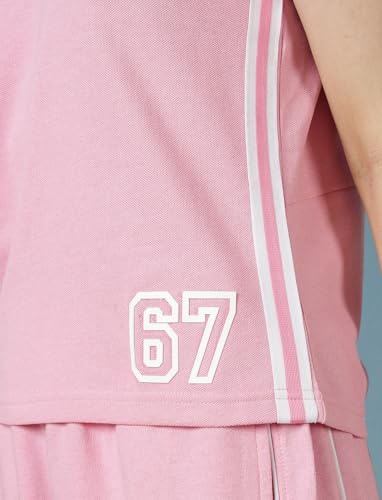 Image of Pump'd Women's V-Neck Varsity T-Shirt - Regular Fit | Polo T-Shirt for Women | Gym Tops for Women