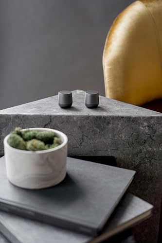 Mini enceinte bluetooth en aluminium finition gun metal chic - 2