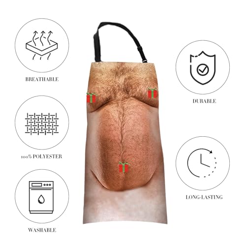 White Elephant Gifts for Adults Funny Belly Apron Christmas Gag Gifts - Image 4