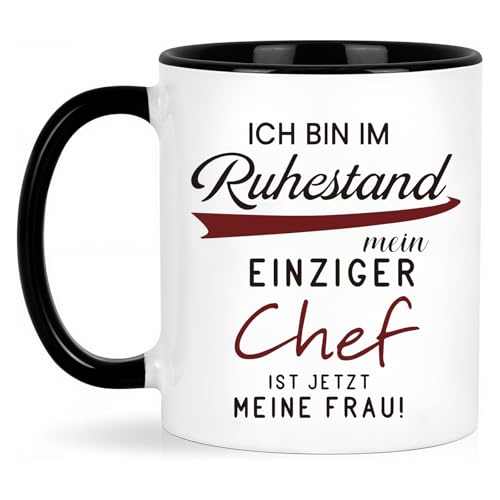 Verdaxis Kaffeetasse Renteneintritt Geschenke für Mann Männer Lustiges Abschiedsgeschenk für den Rentner-Bin im Ruhestand-Kaffeetasse Ruhestandsgeschenk für Rentner Tasse zum Beginn des Ruhestands