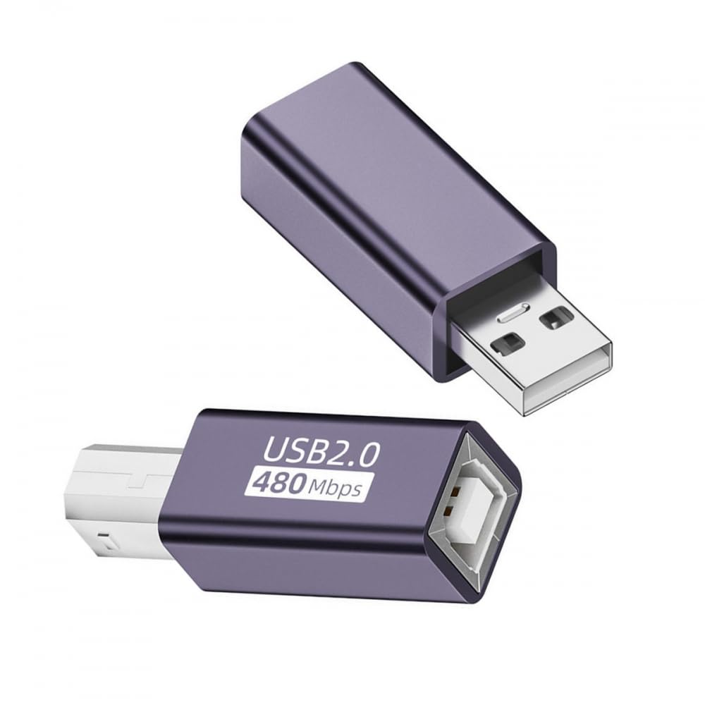 CY 2pcs/lot USB 2.0 B Type Female to Type-A & Type-B Male Extension Adapter for Printer Scanner Disk