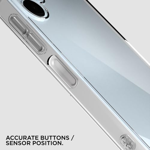 Image of Amazon Basics Back Cover for Samsung Galaxy S25 FE 5G PC + TPU Clear Transparent Raised Edges Shockproof Protective Phone Bumper Case(Transparent)