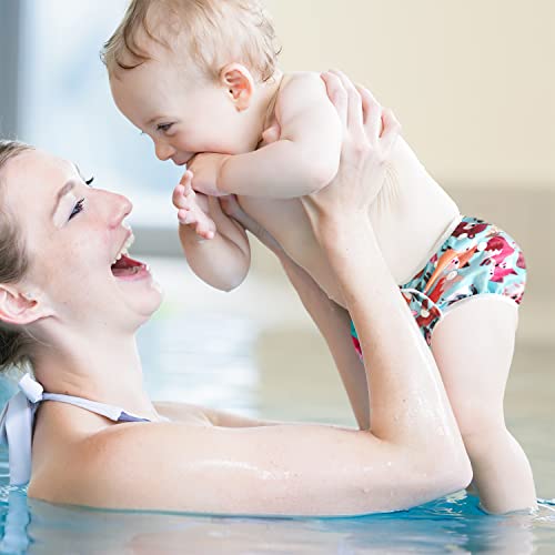 Baby Swim Diapers 2 Pack Reusable One Size Adjustable Swim Diaper Boys & Girls Waterproof