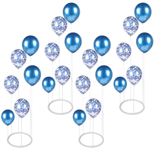 Kit di supporto per palloncini da tavolo, 4 pezzi di bastoncini per palloncini con base rotonda, nuovo supporto per palloncini per matrimonio, compleanno, festa di anniversario, decorazione