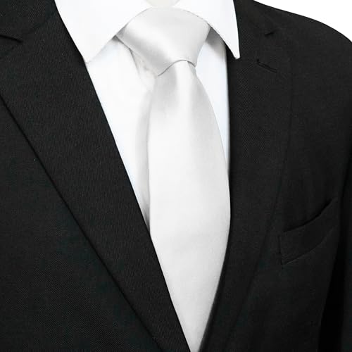 Image of JEMYGINS Solid Color Tie Mens Necktie for Business and Wedding