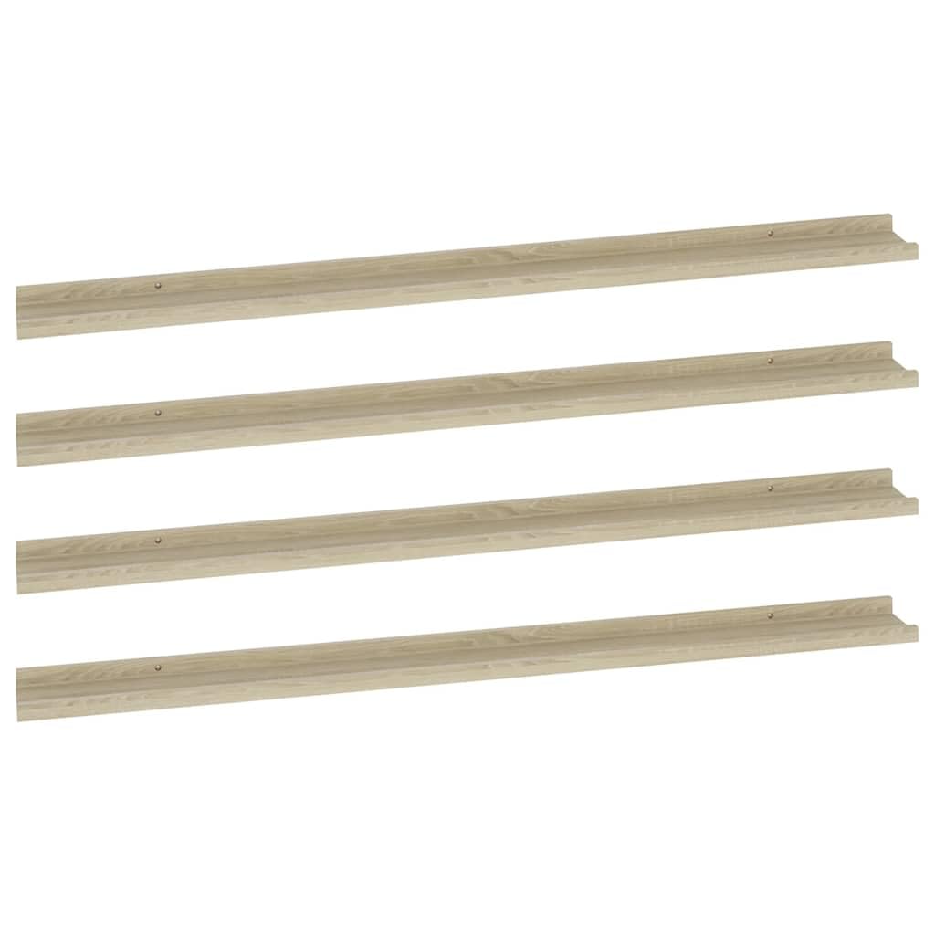 vidaXL Wall Shelves 4 pcs Sonoma Oak 115x9x3 cm — image 1