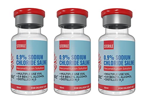New! 0.9% Sodium Chloride (30Ml Each) Reconstitution Solution Saline 3-Pack #TOP19