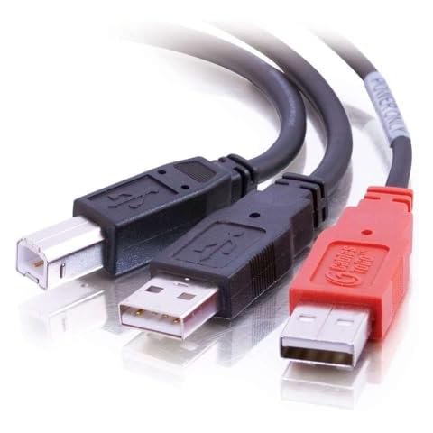 C2G 2M USB-B to 2 x USB-A Y Cable Cover