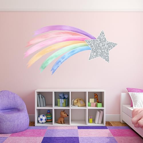 Vinilo Decorativo Estrella Fugaz Arcoíris Pastel miniatura 2