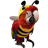 CXYYXF Bird Costume Bird Diaper Flight Suit Bird Bee Shape Bird Clothes Cosplay Photo Prop for Parrots Lovebird Budgie Parakeet Cockatiel (Macaw)