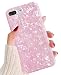 J.west iPhone 8 Plus Case/iPhone 7 Plus Case, Cute Ultra Thin [Tinfoil Series] Macaron Color Bling Lightweight Soft TPU Case Cover for iPhone 7 Plus / 8 Plus (Pink)