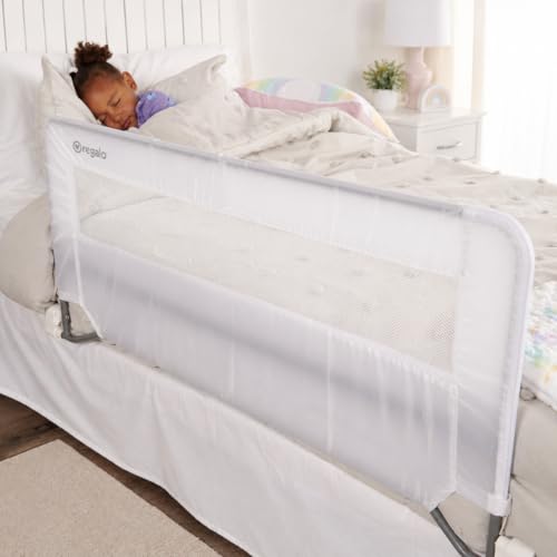Regalo Swing Down Toddler Bed Rail Guard, NO Tools Required...