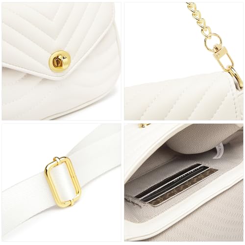 Image of JEEHAN Quilted Crossbody Bags for women Designer Shoulder Handbags Small Purse