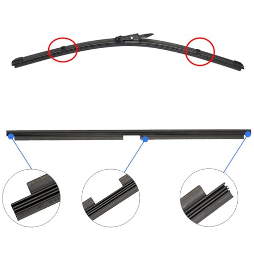 6 Stück 800 mm Scheibenwischer Gummi Schwarze Wischergummi aus Naturkautschuk Universal Ersatzwischblätter Replacement Gummistreifen für Die Meisten Autos Scheibenwischers Gummi Ersatz