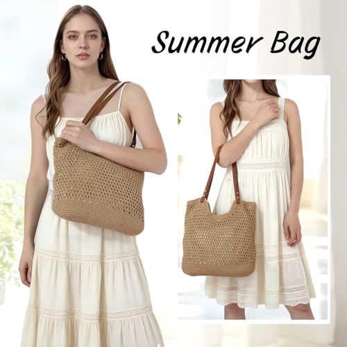 Bolsa de Playa Tejida para Mujer Estilo Boho 2026 miniatura 7