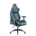 Razer Iskur - Sedia Da Gaming Con Supporto Lombare Integrato, Finta Pelle Multistrato, Cuscini In Schiuma Ad Alta Densità, Braccioli 4D, Cuscino Poggiatesta, Nero/Verde