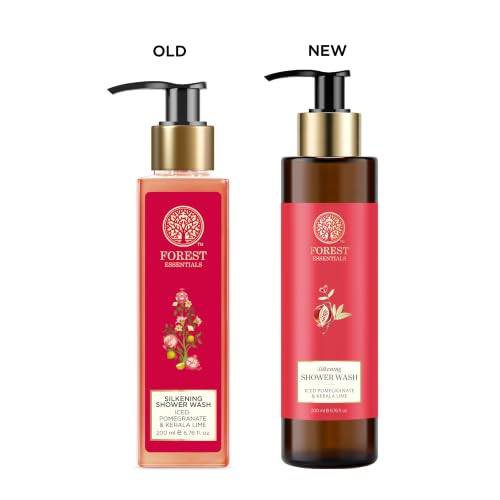 Image of Forest Essentials Shower Wash Iced Pomegranate & Kerala Lime | Sulphate-Free Ayurvedic Body Wash | Softens, Scents & Hydrates Skin (Pack of 2)