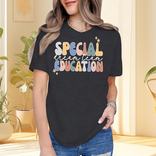 Women's Special Education Teacher Shirt SPED Team Teaching T-Shirt Teachers School Tee4