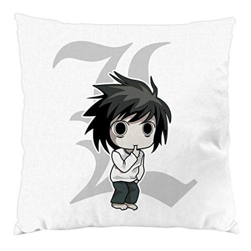 CRAFT MANIACS Death Note Anime L Caricature 16 * 16 Pillow with Cover | UBER Cool Merch for Death Anime Lovers