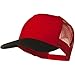 OTTO Two Tone Cotton Twill 5 Panel Mesh Back Cap - Black Red