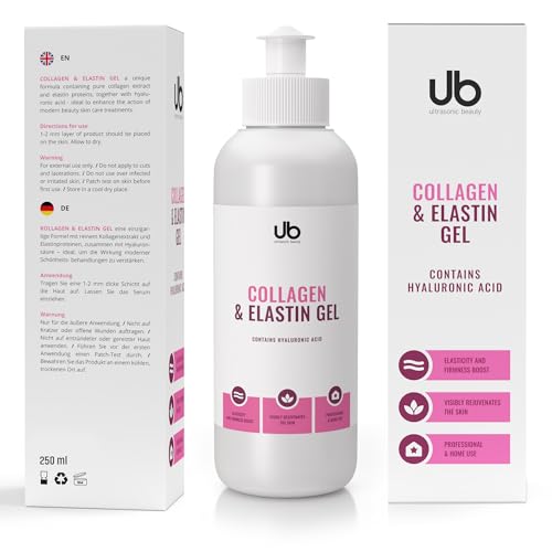 UB Gel mit Kollagen & Elastin – Konzentriertes Serum | Spendet Feuchtigkeit und Polstert Auf | Zur Verbesserung der Effektivität von Schönheitsbehandlungen 250 ml