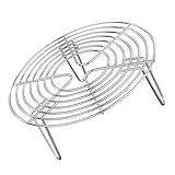 COLLBATH Rejilla de Vapor Redonda de Acero Inoxidable Multifuncional para Cocinar al Vapor Soporte Elevador para Microondas y Horno Resistente y Fácil de Limpiar para Verduras y Bollos