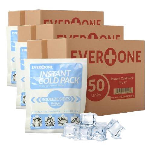 Image of Instant Cold Pack | Disposable Ice Packs - Cold Therapy for Injuries, Swelling, Inflammation, Muscle Strains - Ideal for First Aid Kits - 5x6 Inches, 50 Count (Pack of 3)