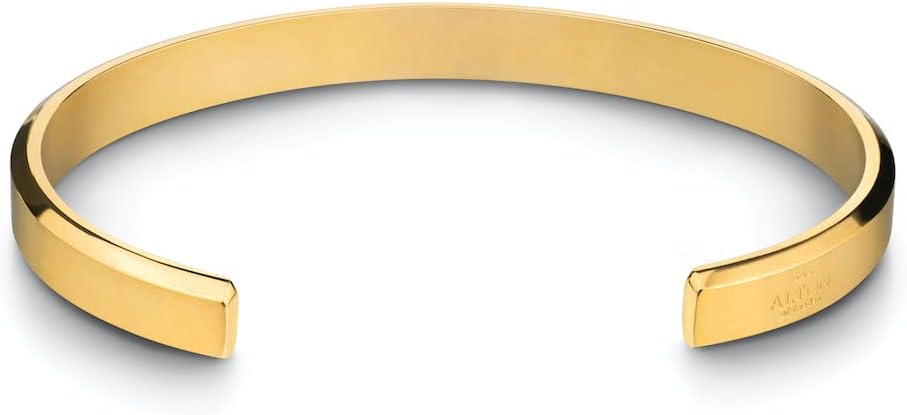 Alton of Sweden | Handcrafted in Italy | Premium Cuff Bracelet for Men &amp; Women | Stainless Steel Bangle in Silver &amp; Gold | Exclusive Jewelry Gift Box