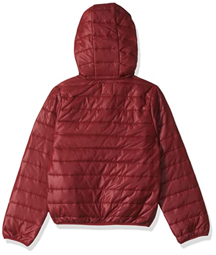 Image of Max Girl's Nylon & Net Quilted Hooded Medium Standard Length Puffer Jacket