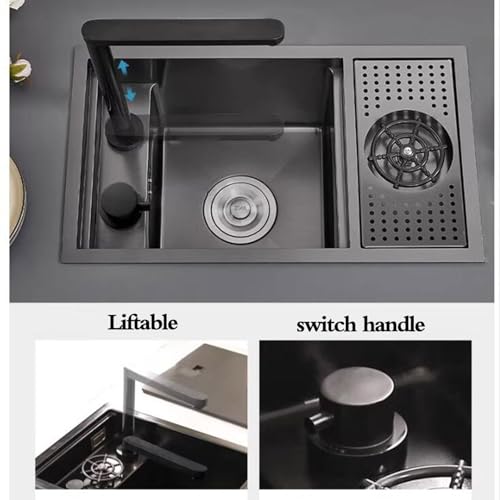 Évier de cuisine compact caché compact avec robinet rabattable - 4