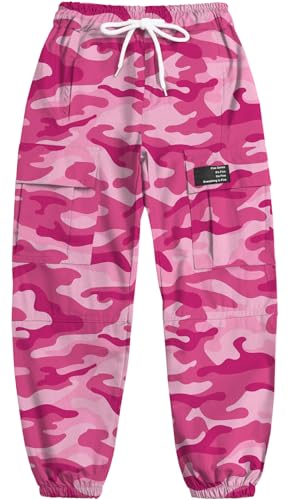 Image of SANGTREE Girls & Womens Printing Cargo Jogger Pants,6 Years - Women 2XL