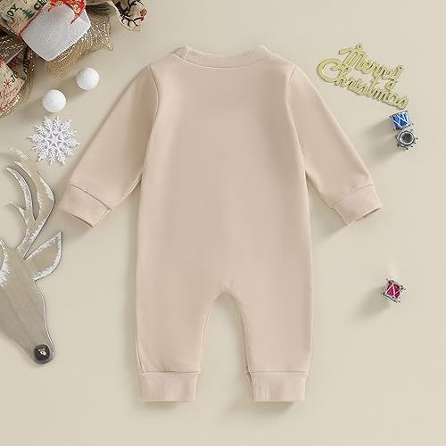Newborn Baby Girl Boy Christmas Outfit Long Sleeve Romper Jumpsuit Bodysuit Santa Infant Fall Winter Clothes4