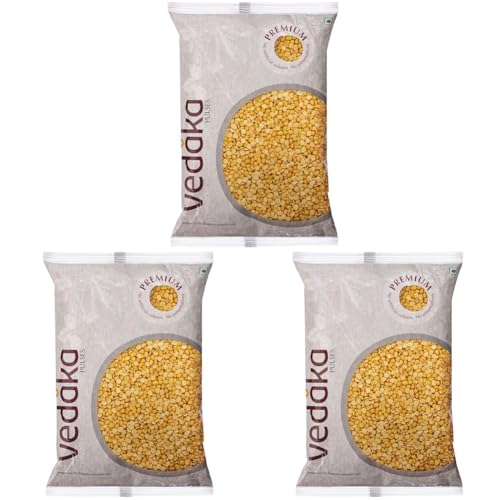 Image of Amazon Brand - Vedaka Premium Unpolished Toor Dal, 500 g (Pack of 3)