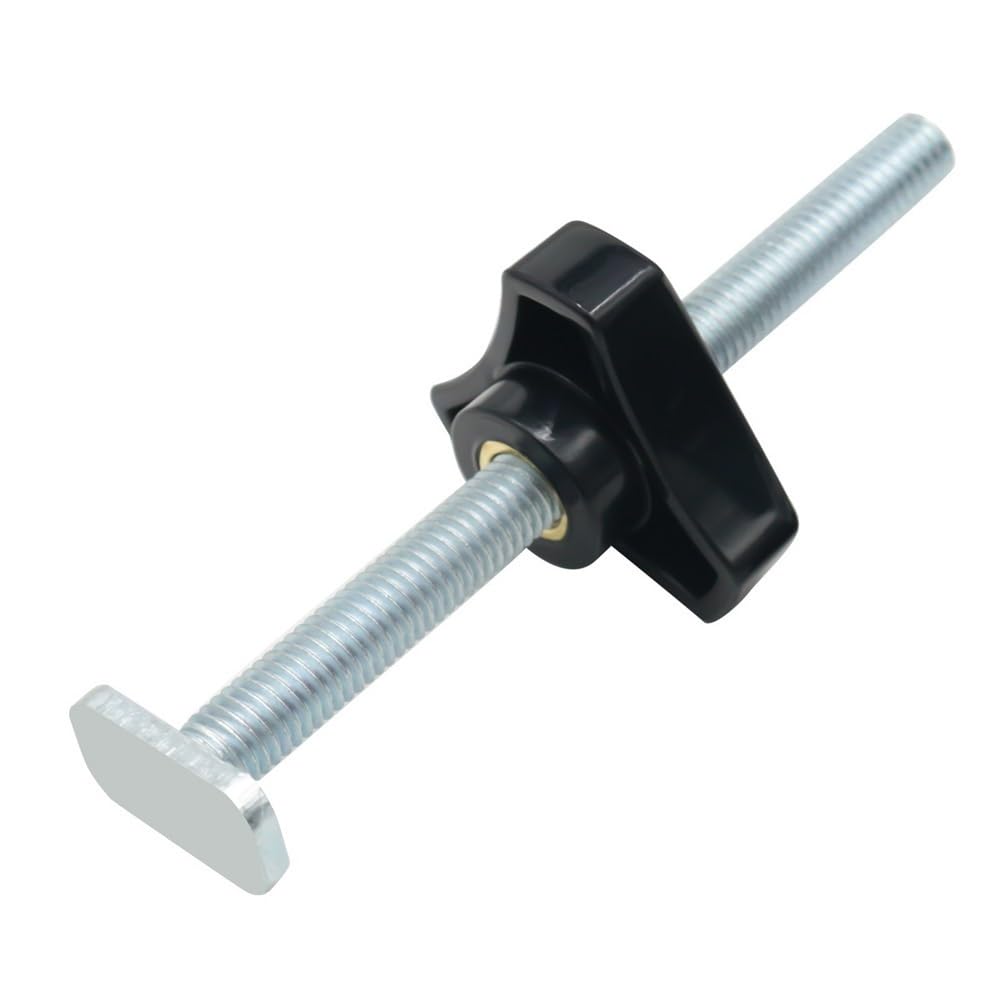 T-Slot Fixture Bar Woodworking T-Slot Slide Track 19x9.5mm, 300mm-500mm Aluminium Alloy T Screw Fixture Slot 1pc(Black,300mm)