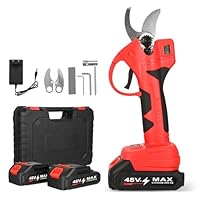 Gartenschere Elektrische mit 2 x 2000mAh Wiederaufladbar Batterie und LCD Anzeige, Akku Astschere 30 mm Schnittdurchmesser, Obstbaumschere für Gärten Gartenarbeit und Äste Beschneidung