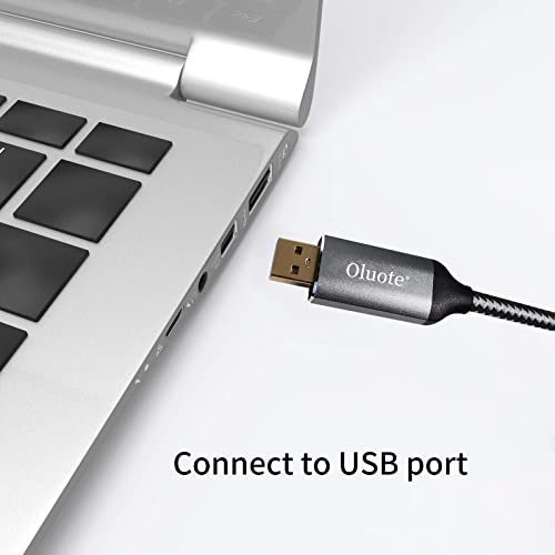 Oluote Midi zu USB Kabel Schnittstellenkonverter USB zu MIDI 5 Poliger DIN Stecker*2P(IN+OUT) für PC Laptop zu Professioneller Klaviertastatur im Heimmusikstudio (3m)