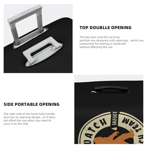 Travel Luggage Cover Bigfoot Research Team Vintage Sasquatch Fashion Washable Baggage Suitcase Protector Fit For Luggage X-Large4