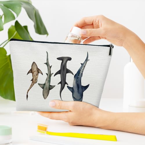 Shark Makeup Bag Gifts for Women-Shark stuff Ocean Themed Period Bag For Girls Kids Cosmetic purse Decorations Accessories Birthday Christmas4