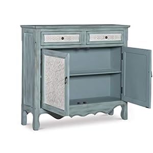 Powellantiqueconsolebluewhite Urban Country Home Decor Powell antique console bluewhite urban country home decor