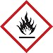 Accuform LZH601PS2 Adhesive Coated Paper GHS Pictogram Label, Flame, 1" x 1", Red/Black on White (Roll of 250)