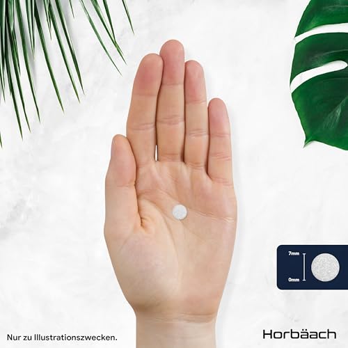 Folsäure 400 µg Tabletten | 1 Jahr Vorrat - 400 Vegane Tabletten | Optimal Vitamin B9 mit Vitamin B12 | von Horbaach