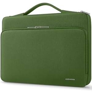 MCHENG 14-Zoll 360 schützende Laptop-Tasche mit Griffen Große Kapazität Aktentasche Kompatibel mit Lenovo IdeaPad Slim 3i/15 Macbook air M2 2023/15.4 MacBook Pro/14 Dell Chromebook 14, Grün.