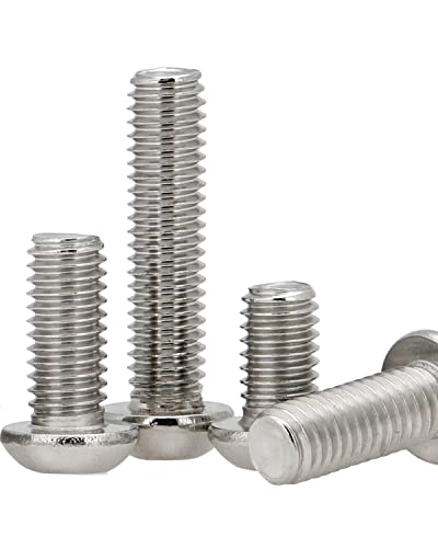 Image of IMScrews 1 /4-20 x 3 /4 inch Button Head Socket Cap Bolts Screws, 304 Stainless Steel, Allen Hex Drive, Pack of 50