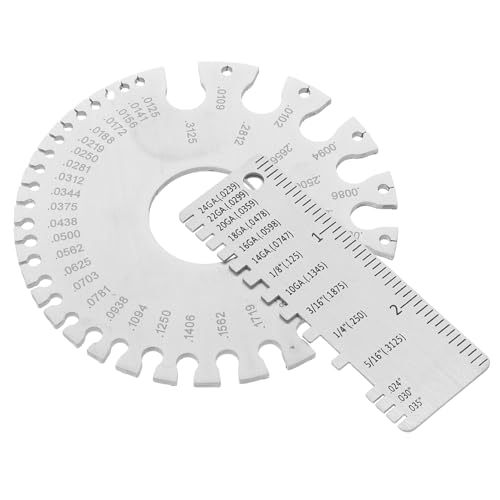 PRETYZOOM Calibrador Profesional de Grosor de Doble Cara en Acero Inoxidable para Medición de Metal y Soldadura miniatura 1