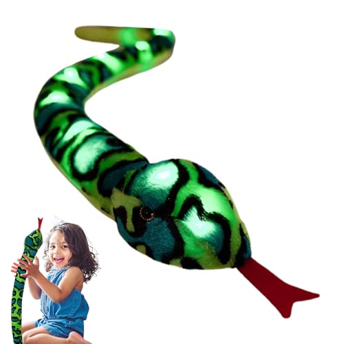 Light Up Snake Toy | Stuffed Snake with Light | Spoof Prank Prop, Soft Cuddly Toy, Realistic Eye-Catching Doll for Halloween Hom