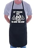 Print4U 60th Birthday It Took 60 Years BBQ Cooking Funny Novelty Apron Black