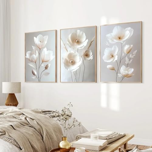 Art mural esthetique pivoines beiges impression sur toile premium